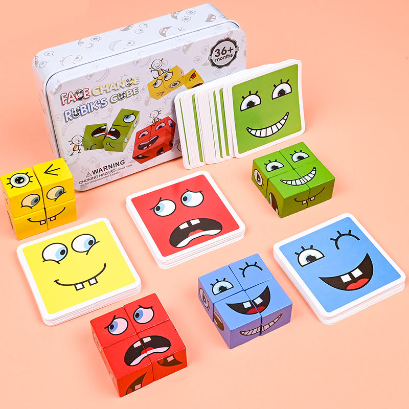 Cube Face Changing Building Blocks