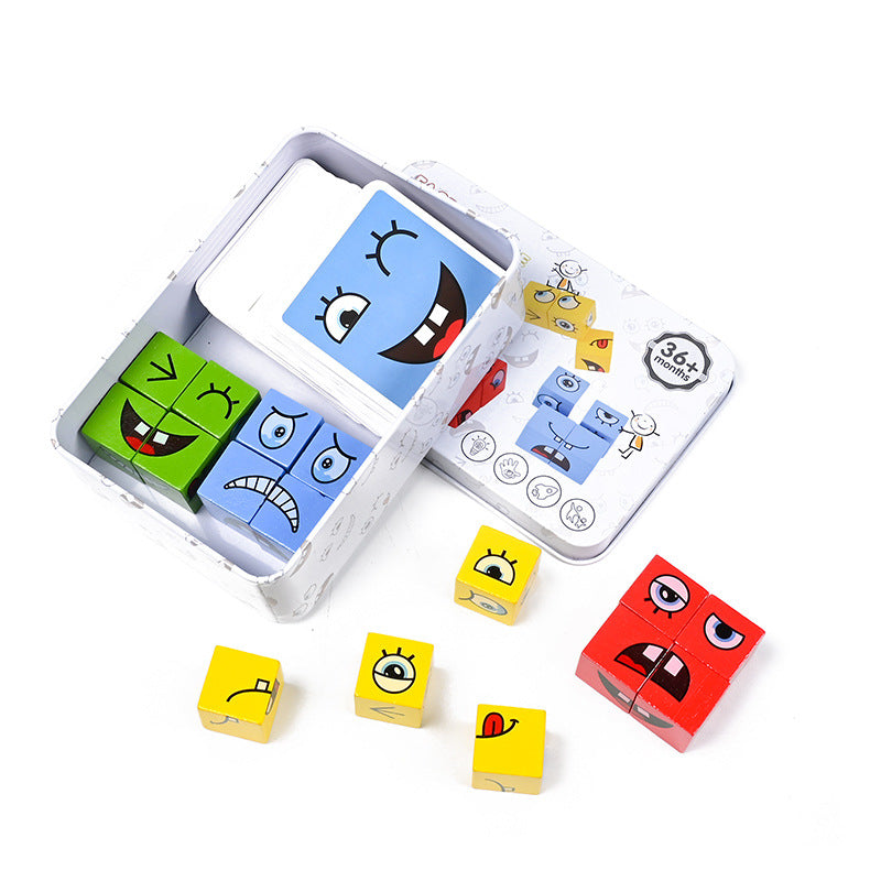 Cube Face Changing Building Blocks